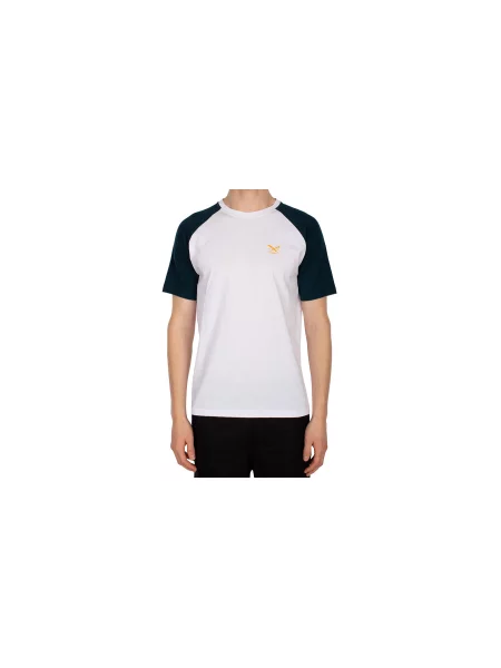 IrieDaily Chestflag Raglan Tee Mężczyźni Koszulki IrieDaily Biały Size: L niebieska
