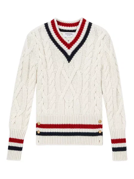 Pulover Thom Browne cu decolteu în V