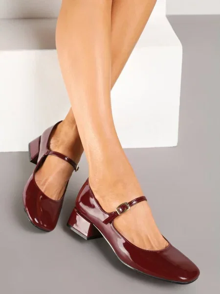Pantofi cu Karzina bordo