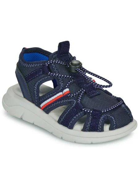 TOMMY HILFIGER Nyitott cipők QUEST tengerészkék / rikító piros / fehér kék