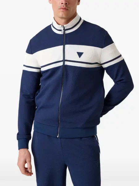 Mikina na zips Guess modrá