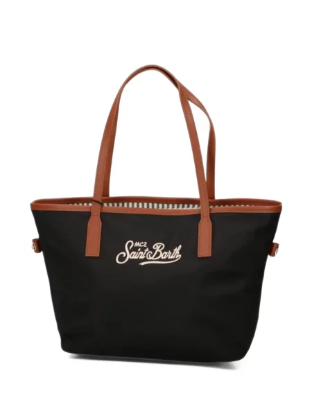 Shopper kabelka Mc2 Saint Barth s výšivkou černá