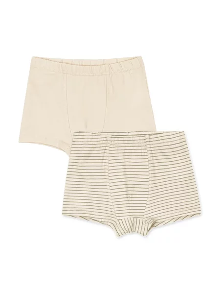 Konges Sløjd Dětské boxerky BASIC 2 PACK BOY BOXERS GOTS béžové