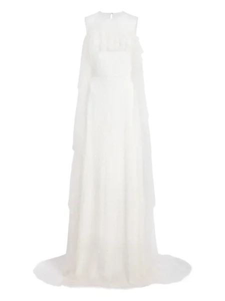 Rochie Jenny Packham cu volane de costum alb