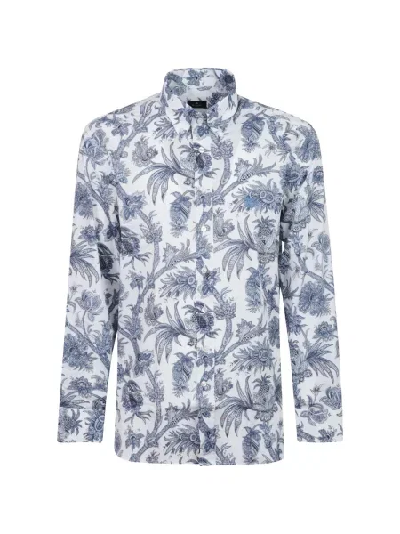 Cămașă Etro cu imagine cu model paisley alb