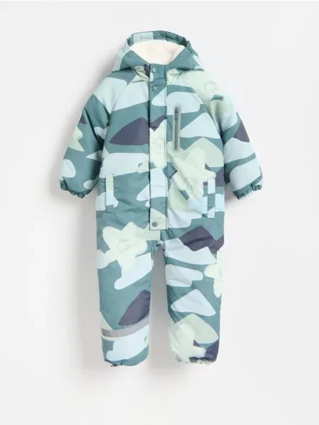 Reserved Pijama-salopetă cu glugă verde-aprins verde