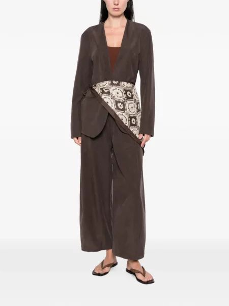 Pantaloni Woc cu cordon maro