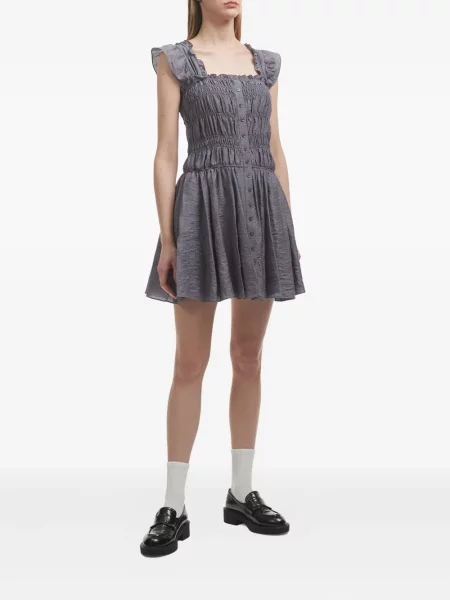 Rochie mini B+ab cu volane de costum gri