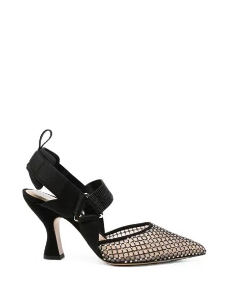 Pantofi cu toc Fendi din piele negru