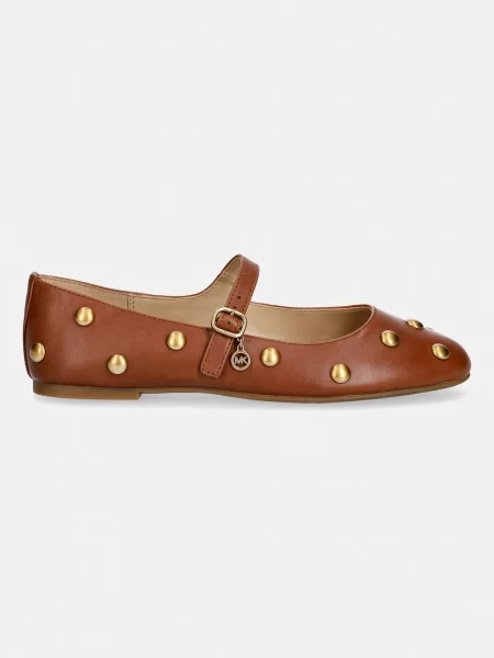 MICHAEL Michael Kors balerini din piele Nellie Flex Ballet maro