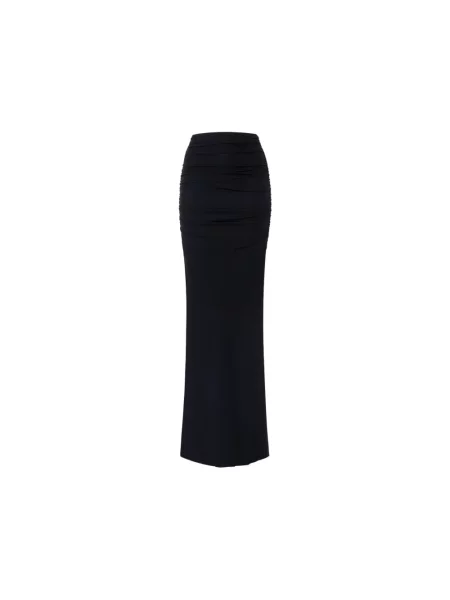 Długa spódnica maxi Elisabetta Franchi z falbankami czarna