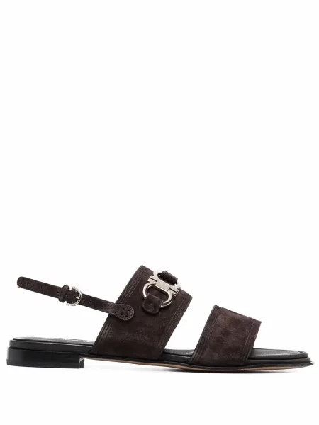 Sandale Ferragamo din piele de căprioară maro
