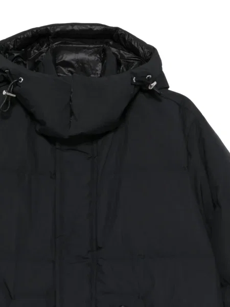 Palton Sacai cu glugă negru