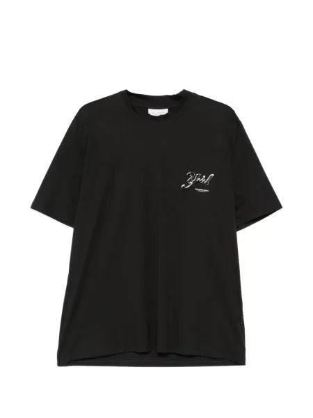 Tricou Yes London cu decolteu rotund cu autograf negru