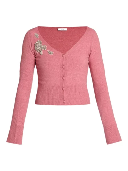 Cardigan Erdem cu decolteu în V roz