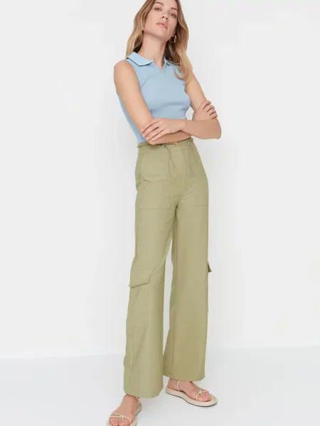Pantaloni cargo Trendyol țesuți