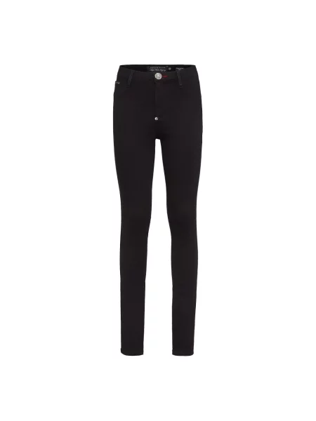 Jeansy skinny Philipp Plein z wysoką talią czarne