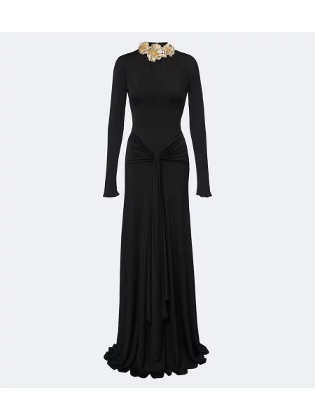 Rochie David Koma cu model floral drapată negru