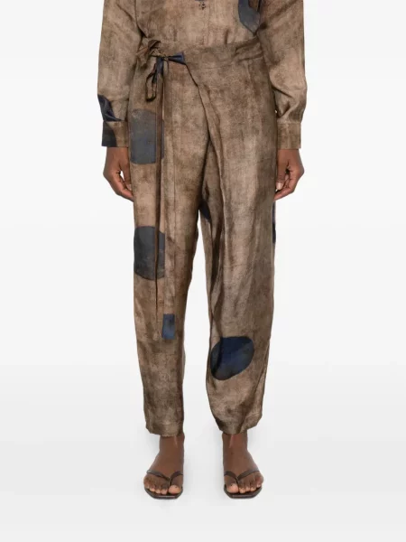 Spodnie Uma Wang w grochy wiązane