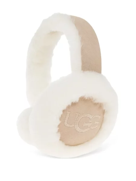 Căciulă Ugg din piele alb
