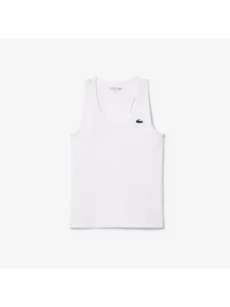 Lacoste Koszulka Slim Fit Z Okrągłym Dekoltem biały