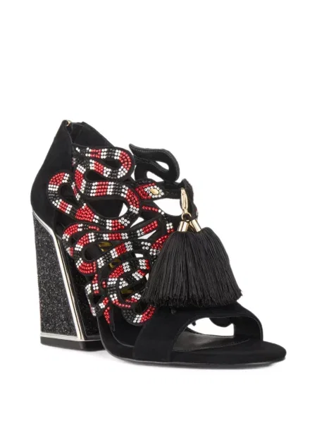 Sandale Kat Maconie cu model piele de șarpe negru