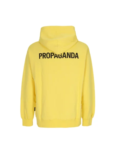 Bluza z kapturem Propaganda z kapturem z logo żółta