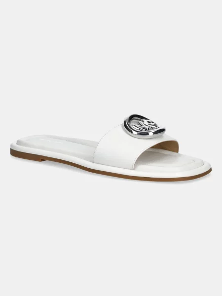 Papuci Michael Michael Kors din piele alb