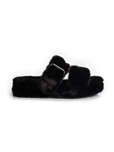 Klapki Skechers na koturnie czarne