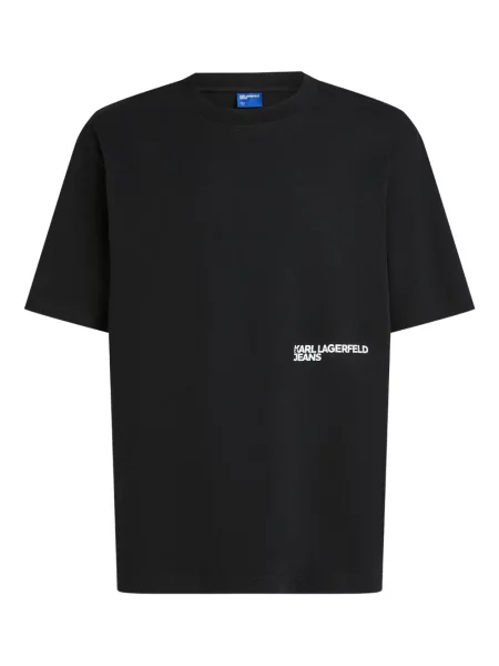 Tricou Karl Lagerfeld Jeans cu imagine negru