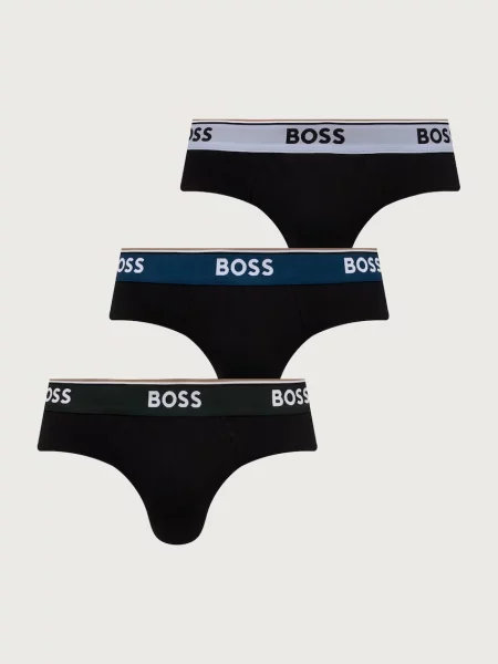 BOSS slipy pánske s elastanom čierna