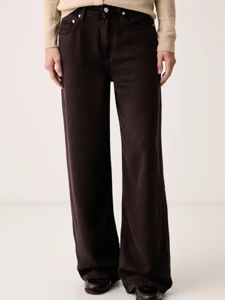 Tommy Hilfiger wide leg džíny hnědé