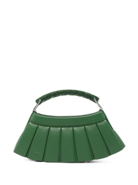 Geantă shopper Lacoste din piele verde