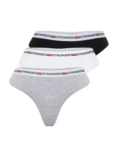 Trendyol Tangice pegasto siva / rdeča / črna bela