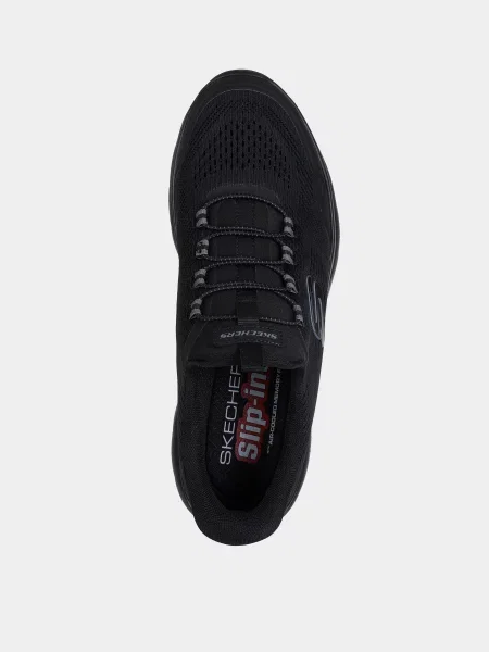 Кожаные повседневные кроссовки Skechers черные