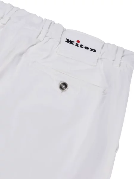 Pantaloni Kiton cu autograf alb