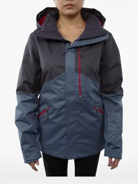 Geacă The North Face cu glugă gri