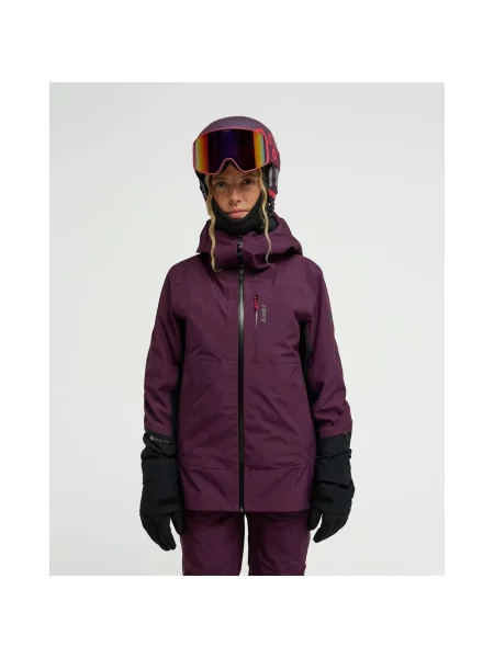 Kurtka z kapturem Roxy GORE‑TEX Lunalite 3L bordowo S czarna