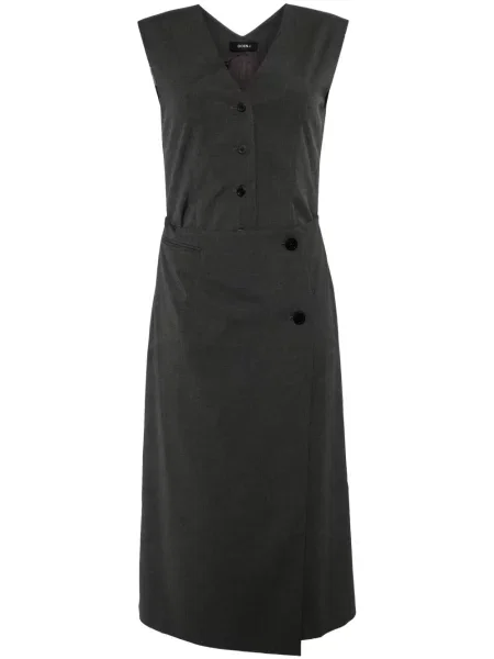 Sukienka Goen.j o krotszym kroju garniturowa szara