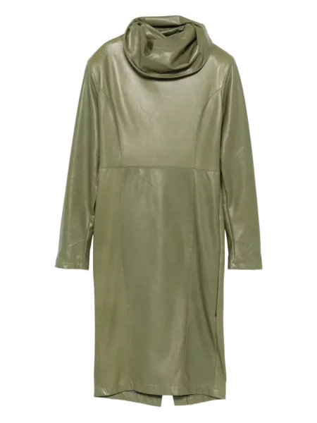 Sukienka midi Almaz skórzana do kolan garniturowa zielona