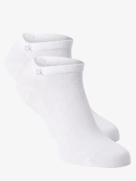 Calvin Klein skarpety do obuwia sportowego pakowane po 2 szt. Kobiety biały jednolity ONE SIZE