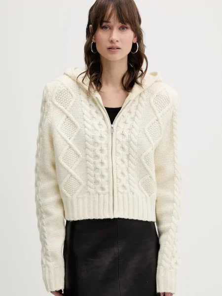 Rotate pulover din amestec de lână bej