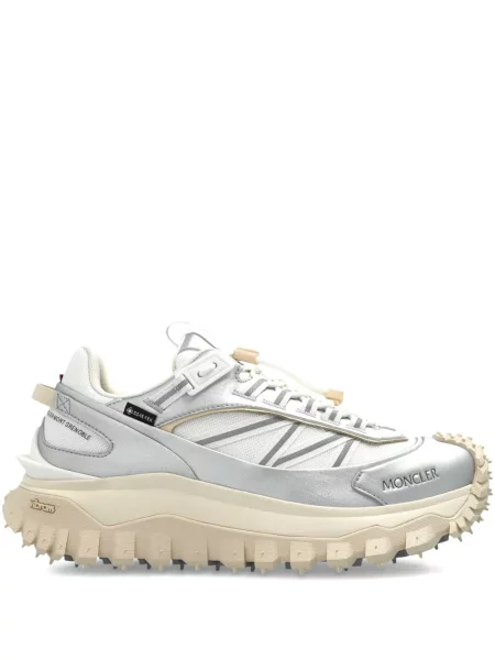 Sneakerși Moncler Trailgrip din piele argintiu