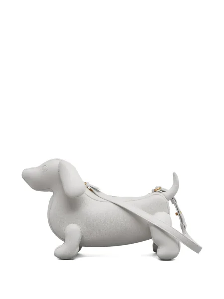 Geanta de piele Thom Browne din piele alb