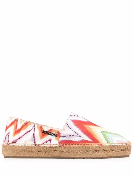 Espadrile Missoni fără toc cu imagine portocaliu