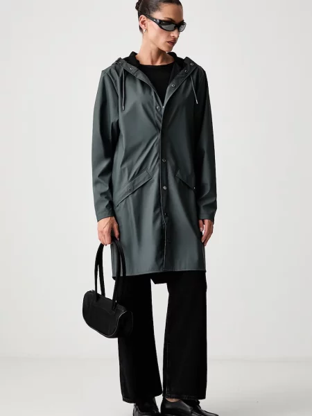 Rains kurtka przeciwdeszczowa Long Jacket W3 szara