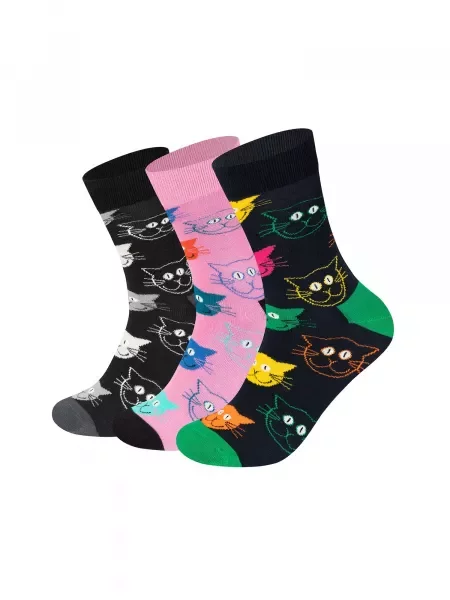 Happy Socks Șosete bleumarin / verde / roz deschis negru