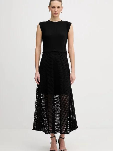Dkny ruha maxi harang alakú fekete