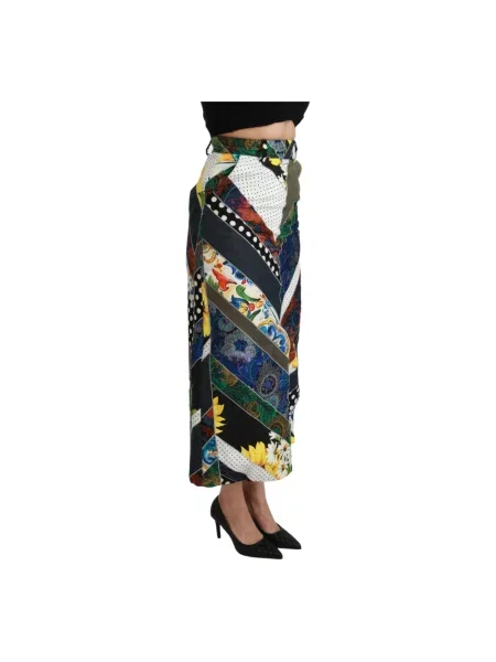 Spódnica maxi Dolce And Gabbana z wysoką talią w geometryczne wzory
