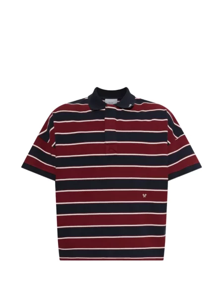 Tricou polo Rhude cu dungi roșu